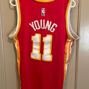 Atlanta Hawks Young #11 with share care emblem